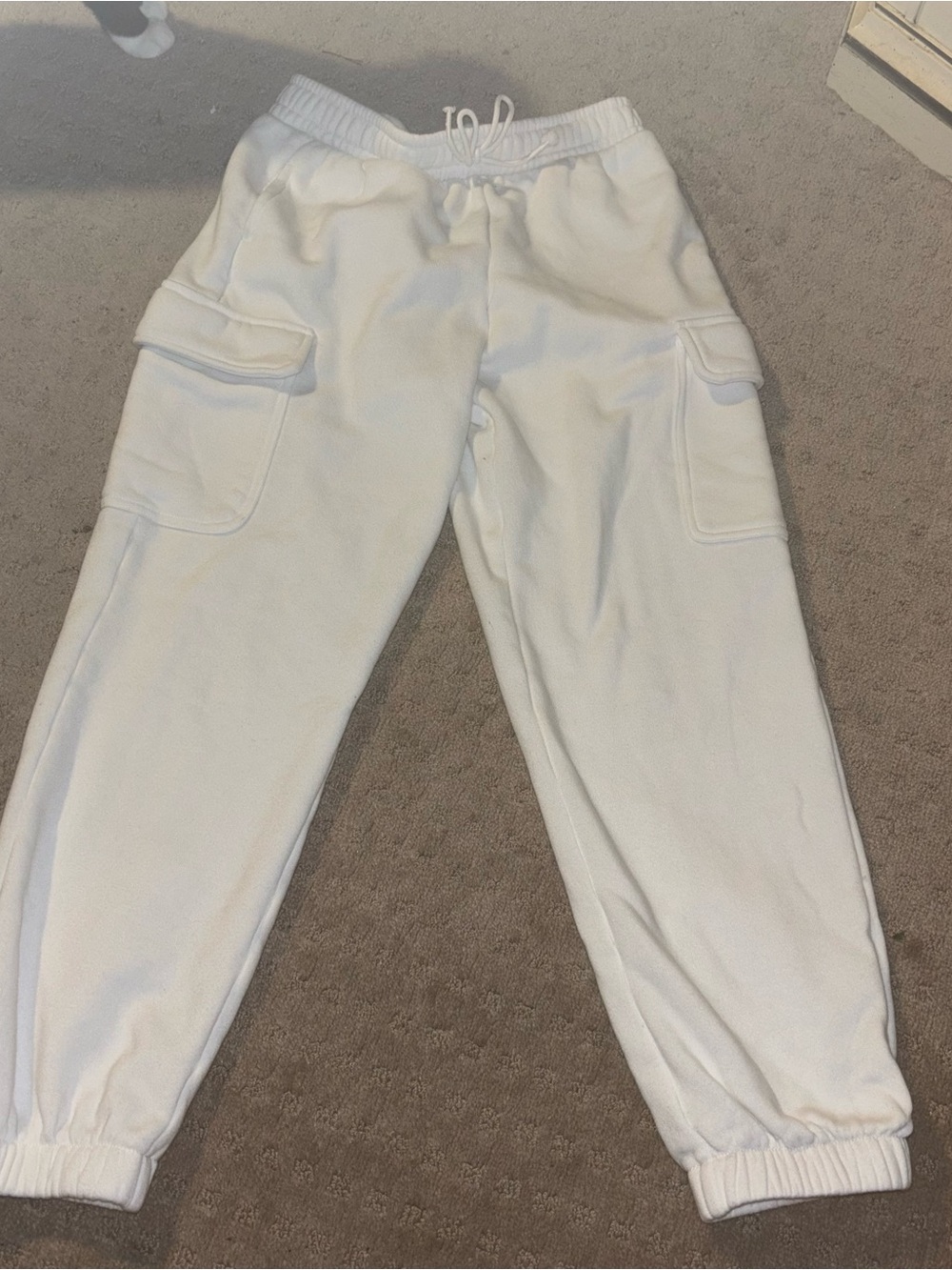 EUC Art Class White Cargo Jogger Sweatpants for Kids, Size Girls L (10/12)